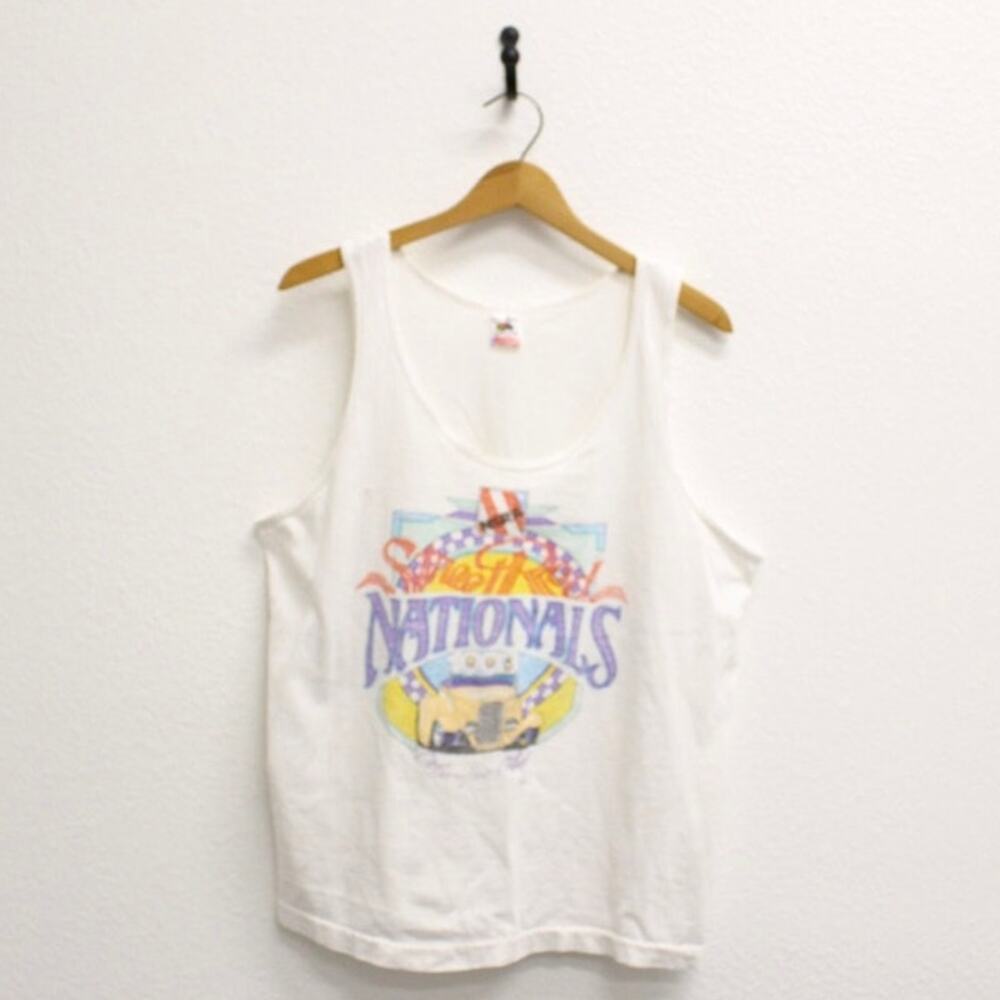 Vintage NSRA National Street Rod Association Columbus Ohio Tank Top Large